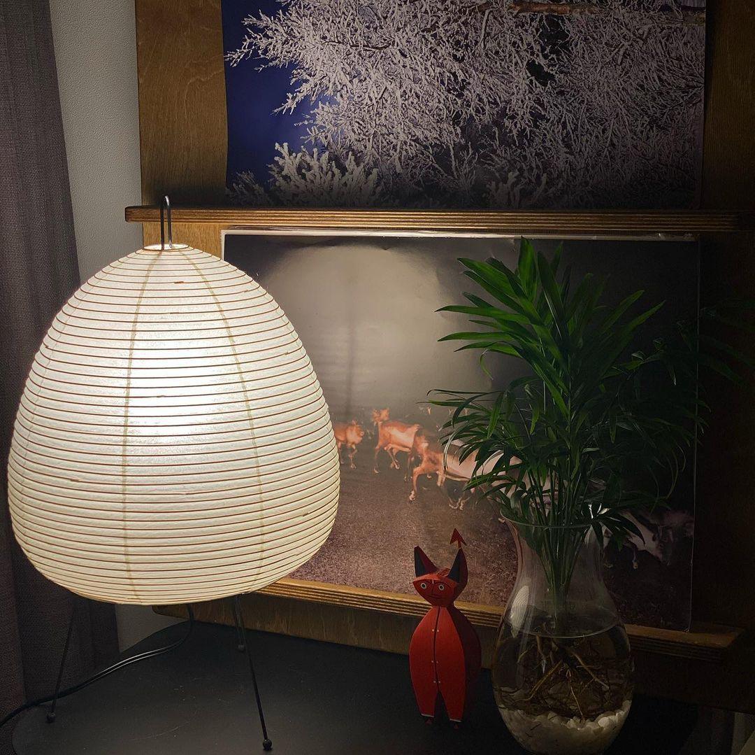 Akari Paper Table Lamp - Handmade Japanese Shoji Style Lighting for Bedroom, Living Room & Office - Warm Ambient Light for Relaxation & Decor