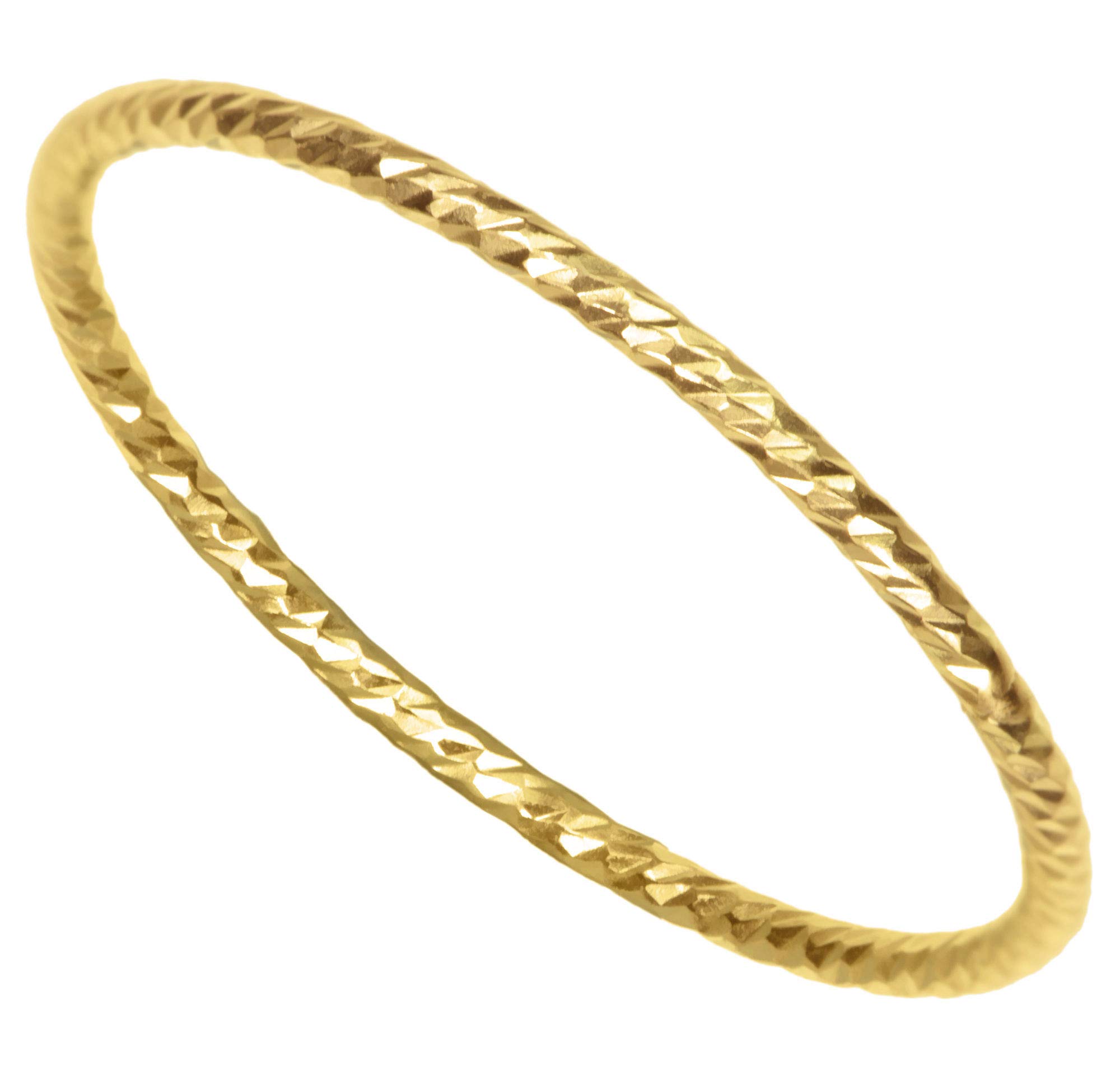 14K Gold Sparkle Stacking Ring Set - Dainty Layered Rings for Women - Perfect for Everyday Wear, Stacking & Gift Giving