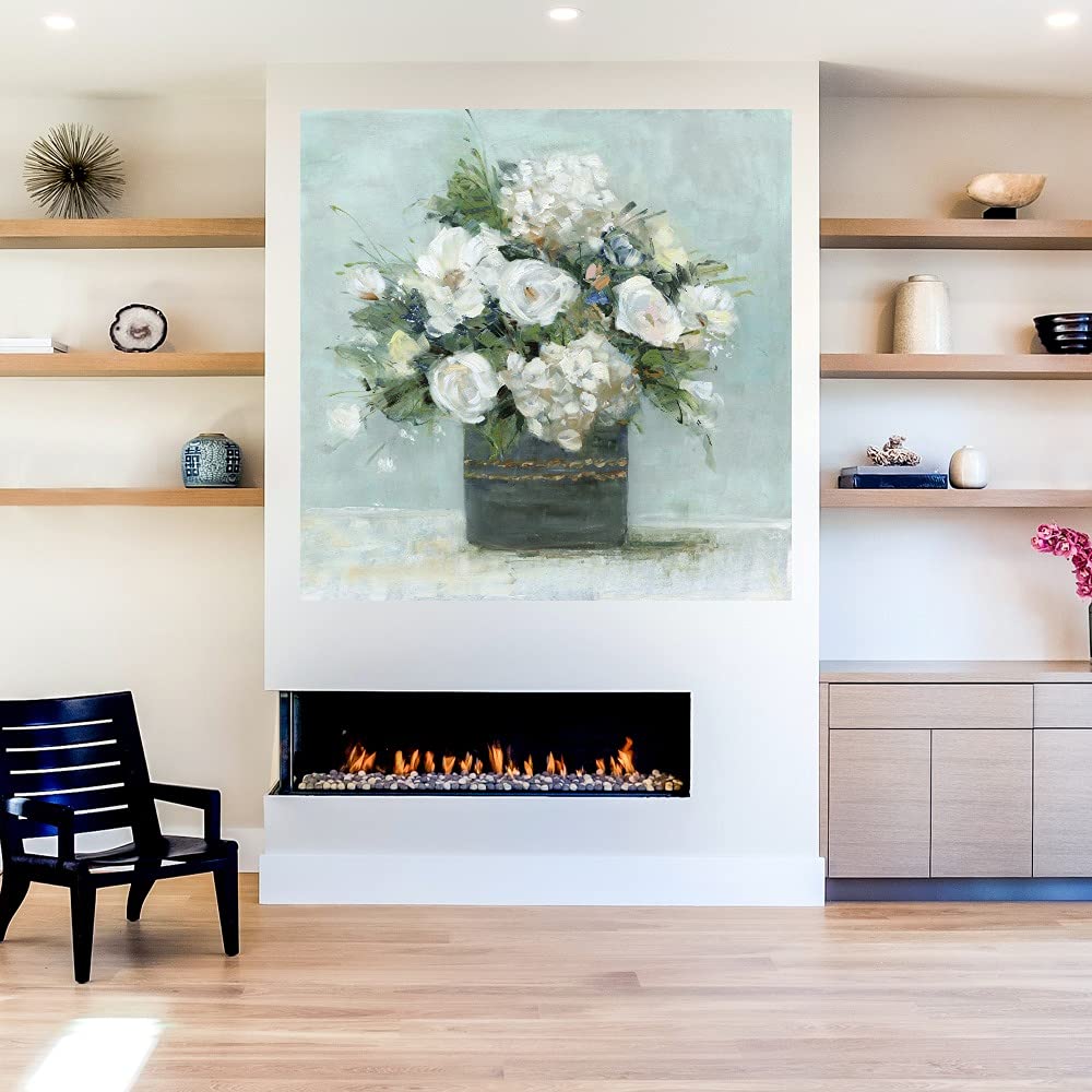 Mi Amore Fine Art Canvas Wall Decor by Sally Swatland - 37x37 Inch Ready-to-Hang Painting for Living Room, Bedroom, Bathroom, Kitchen, Office, Bar & Dining Room - Perfect for Home Decor, Housewarming Gifts & Interior Design