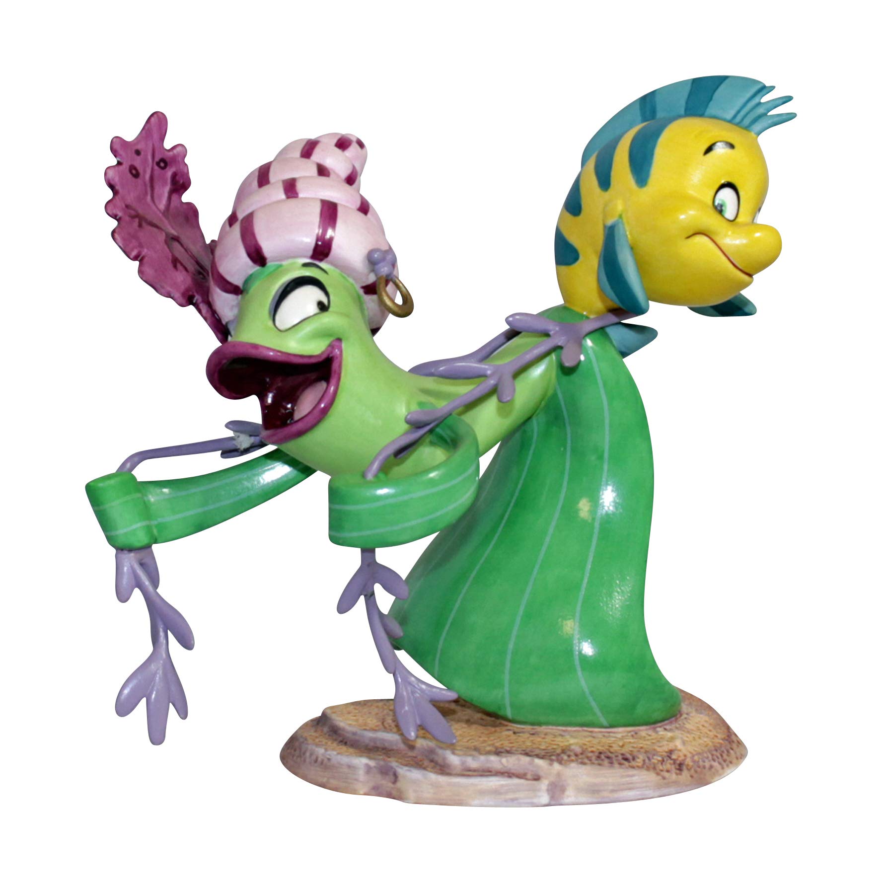 Disney WDCC Flounders Fandango Collectible Figurine - The Little Mermaid Limited Edition - Perfect for Disney Fans, Collectors & Home Decor