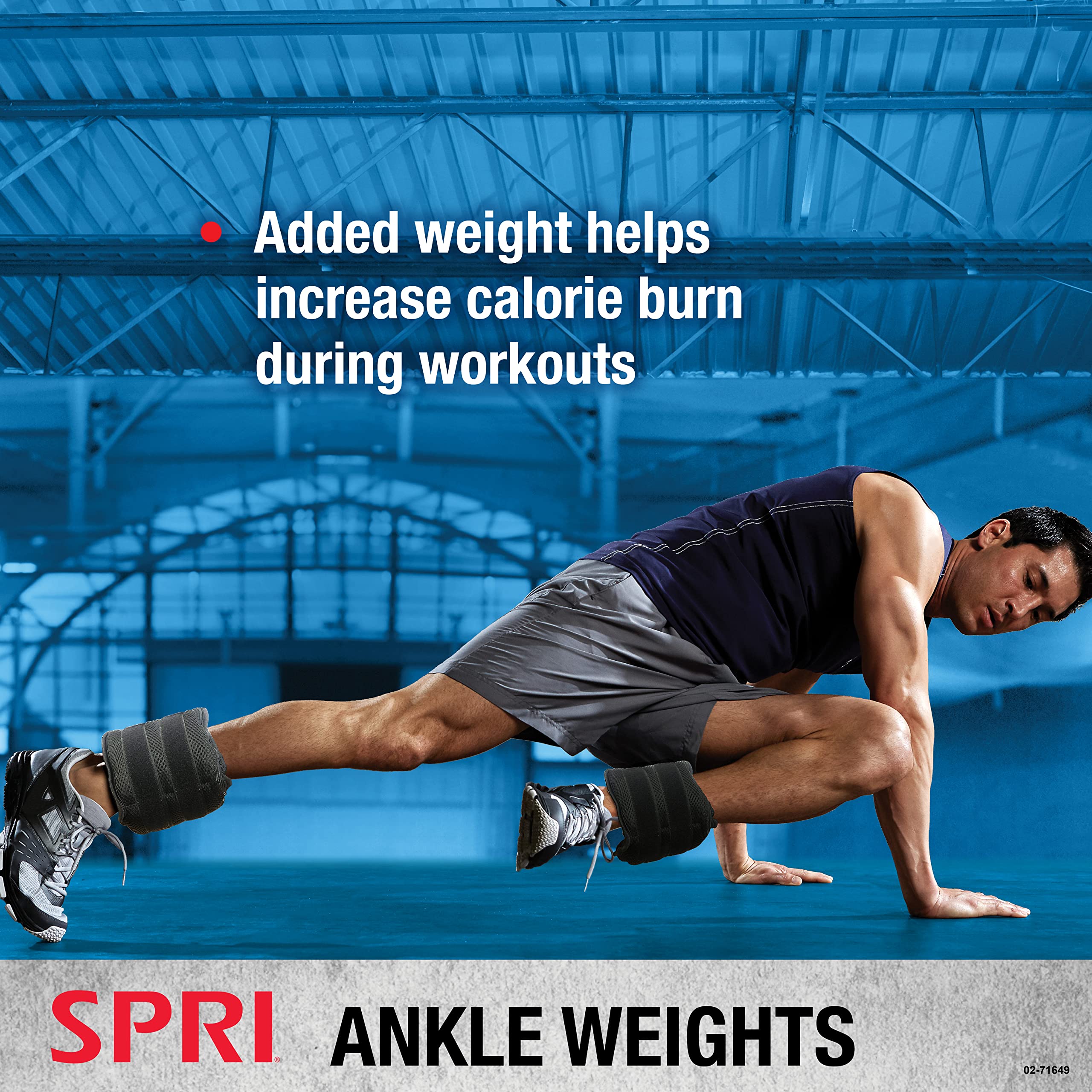 SPRI Adjustable Ankle Weights for Women & Men - 2.5-5lbs Adjustable Walking Weights for Strength Training, Resistance Workouts, Leg Toning - Perfect for Home Fitness, Physical Therapy & Lower Body Exercises