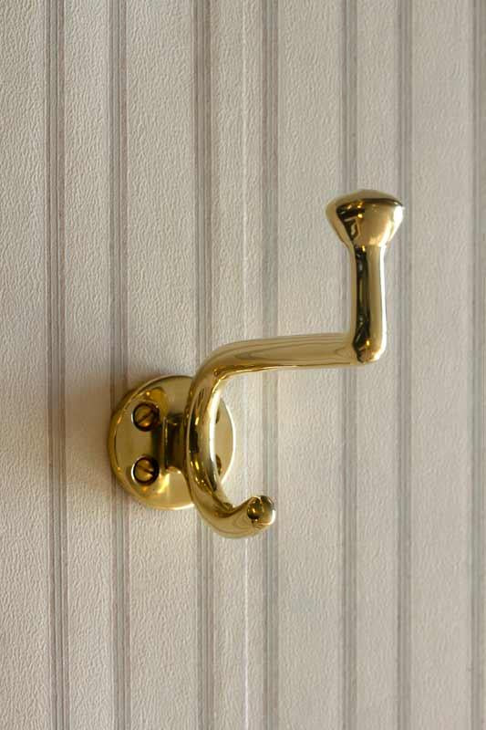 Fehrlins 3255 Brass Coat Hook - Heavy Duty Wall Hanger for Jackets, Hats & Bags - Perfect for Entryway, Bedroom & Bathroom Organization