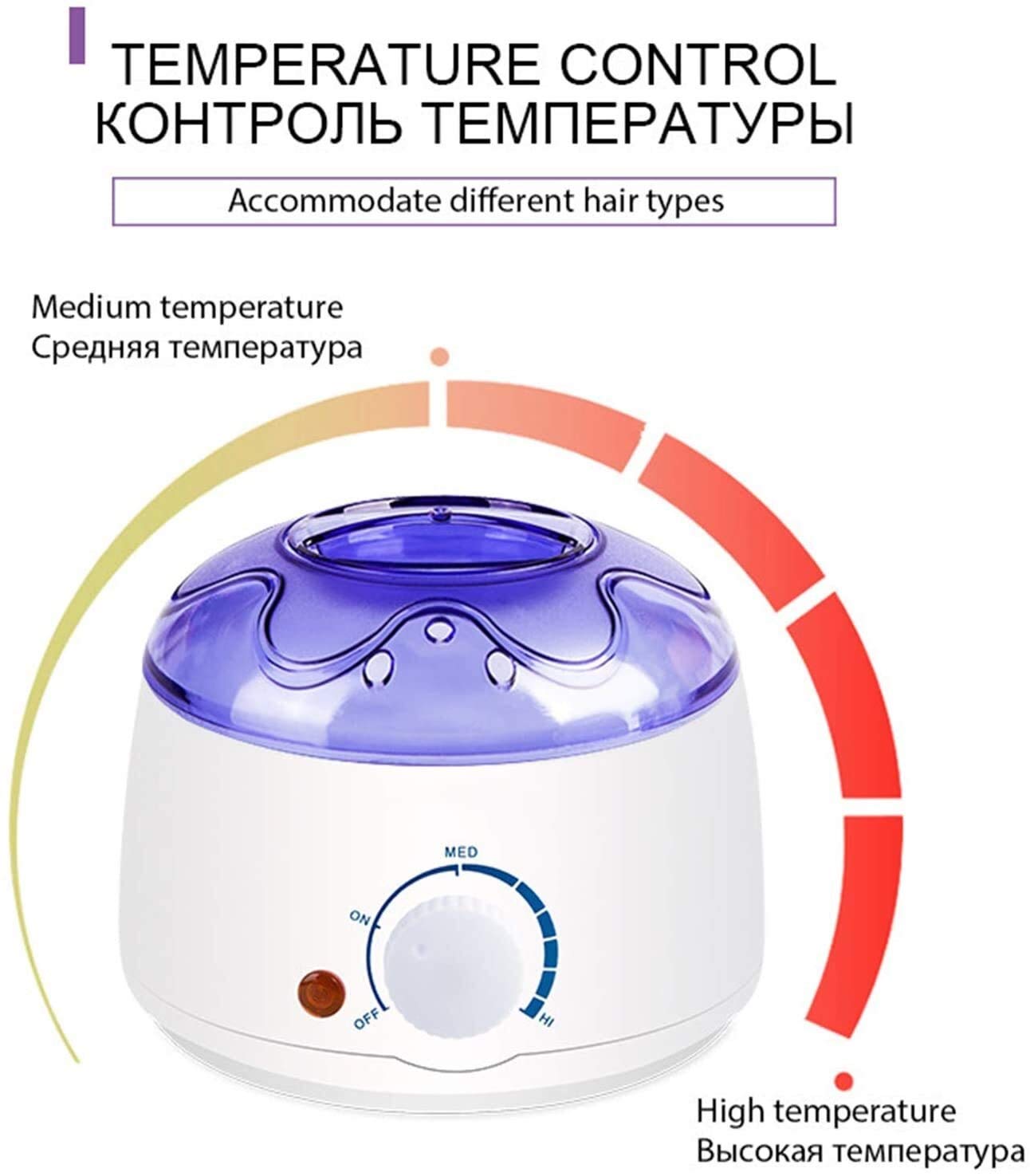 Premium Wax Warmer Machine for Hair Removal & Spa - Adjustable Temperature Electric Wax Heater with Advanced Technology - Ideal for At-Home Waxing, Salon, Hand & Foot Care (White)