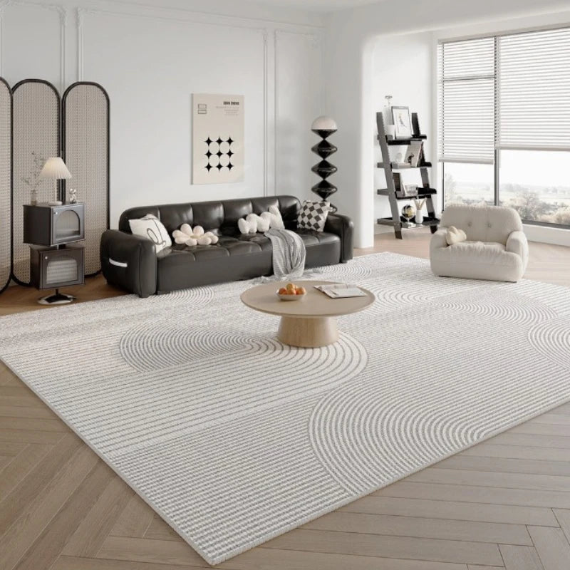 Luxury Velvet Geometric Waterproof Rug for Living Room - Soft, Stain-Resistant & Non-Slip - Perfect for Home Decor, Family Gatherings & Pet-Friendly Spaces