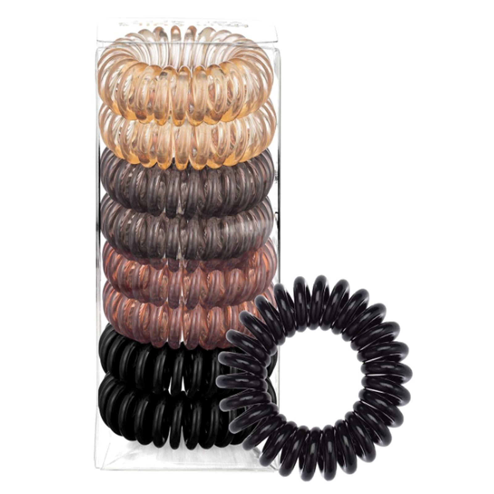 Spiral Hair Ties No Crease - 8 Pack Coil Ponytail Holders for Women, Soft Telephone Wire Hair Bands for Tight & Stylish Hairstyles - Perfect for Workouts, Yoga, Office & Everyday Use