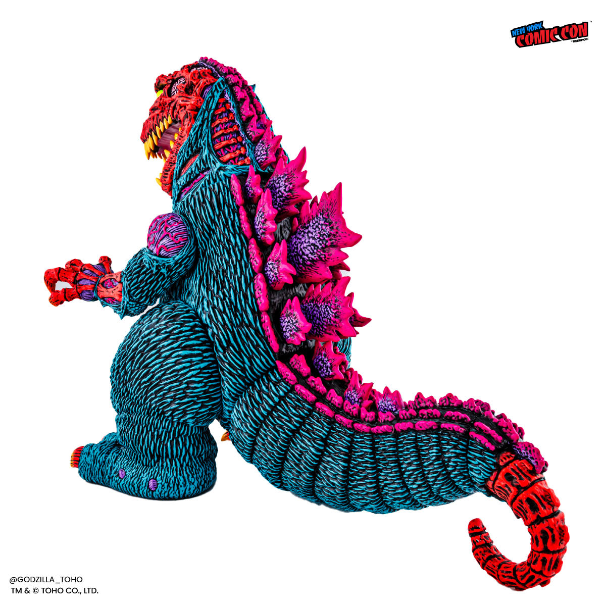 Godzilla Designer Vinyl Figure by James Groman - Psychedelic Variant Collectible Toy | Perfect for Anime Fans, Pop Culture Collectors & Home Office Decor