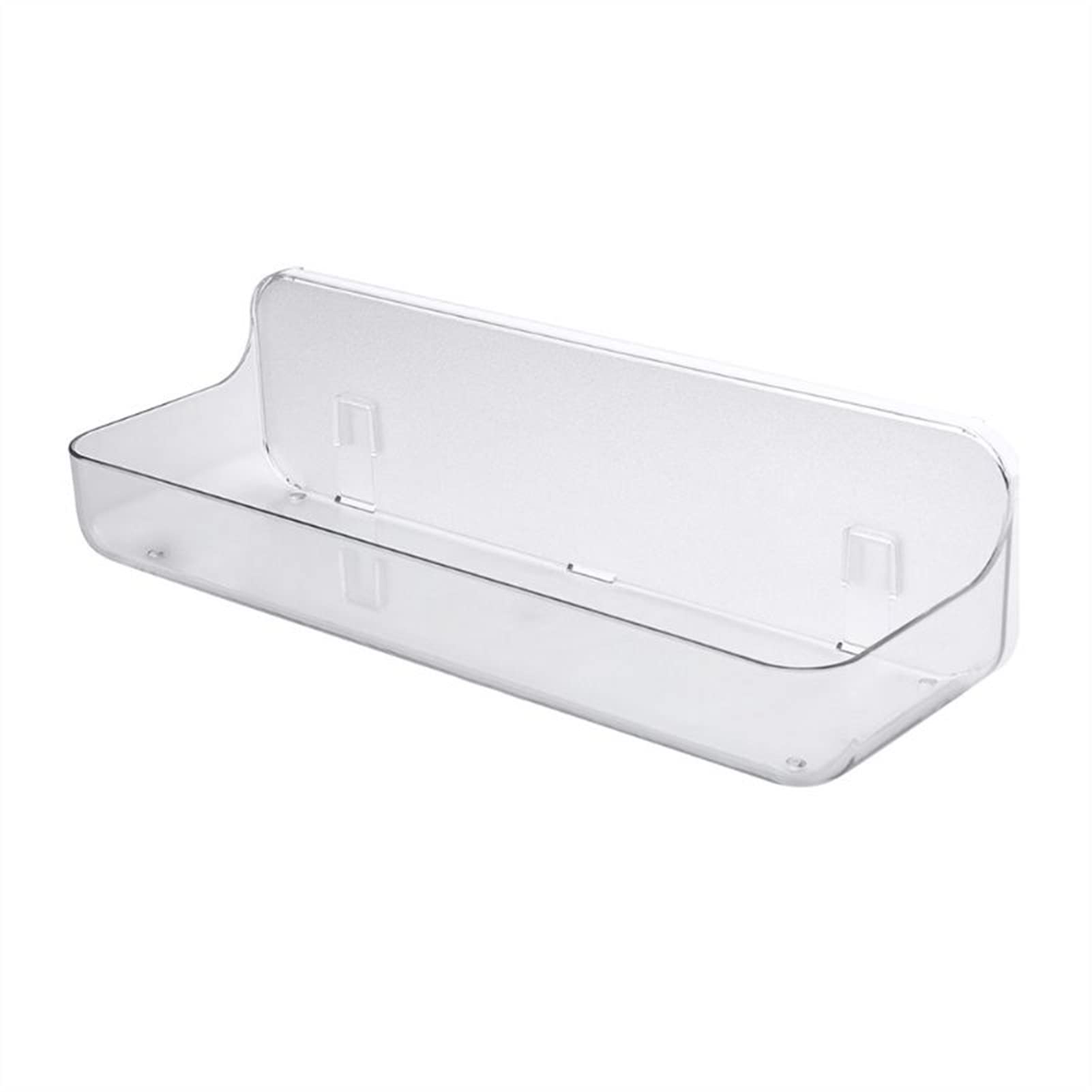 ONGHAHYIS Transparent Wall-Mounted Shower Organizer Shelf - Bathroom & Kitchen Storage Rack with Multi-Function Baskets, No Drilling Required (Color: Clear) - Perfect for Organizing Toiletries, Sponges & Cleaning Supplies in Small Spaces
