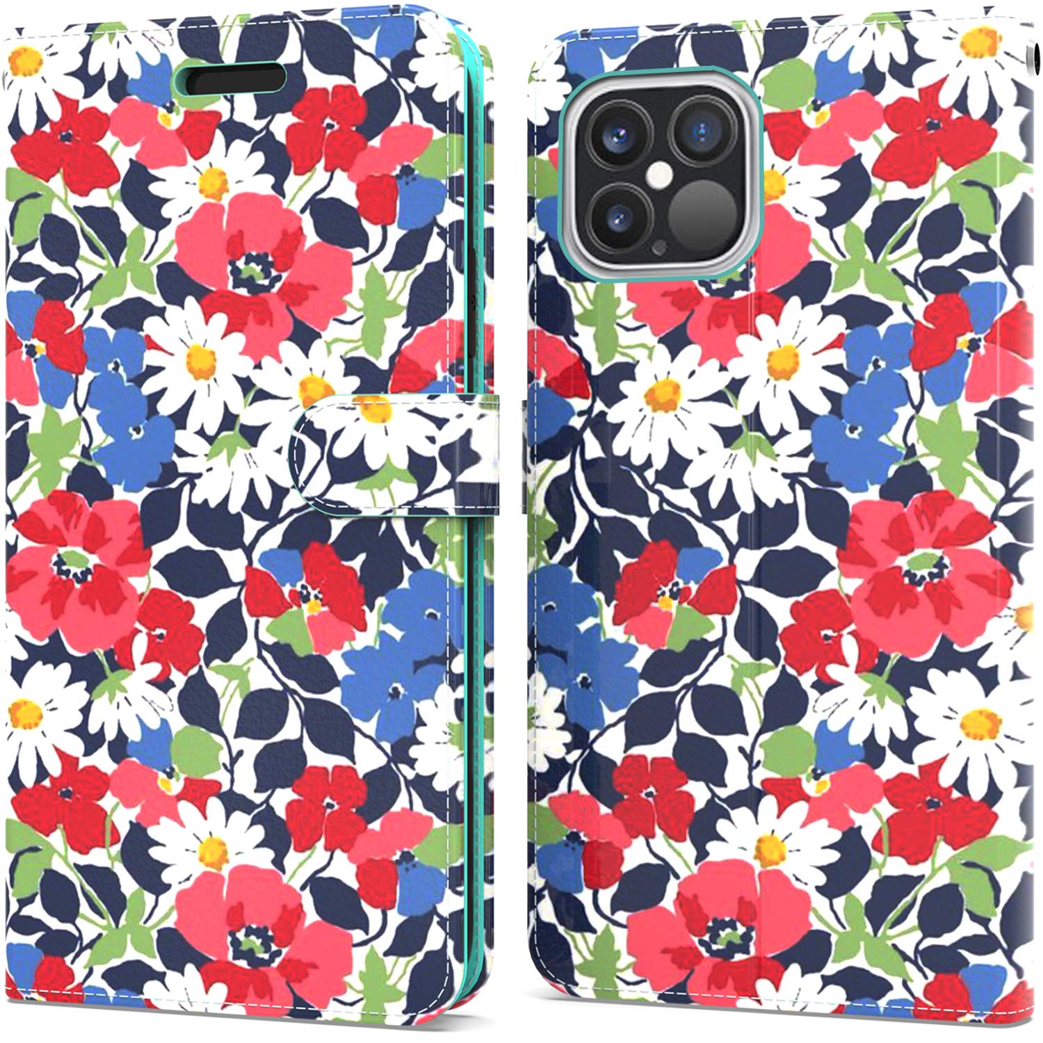 RFID Blocking PU Leather Wallet Case for Apple iPhone 12 Pro Max (6.7