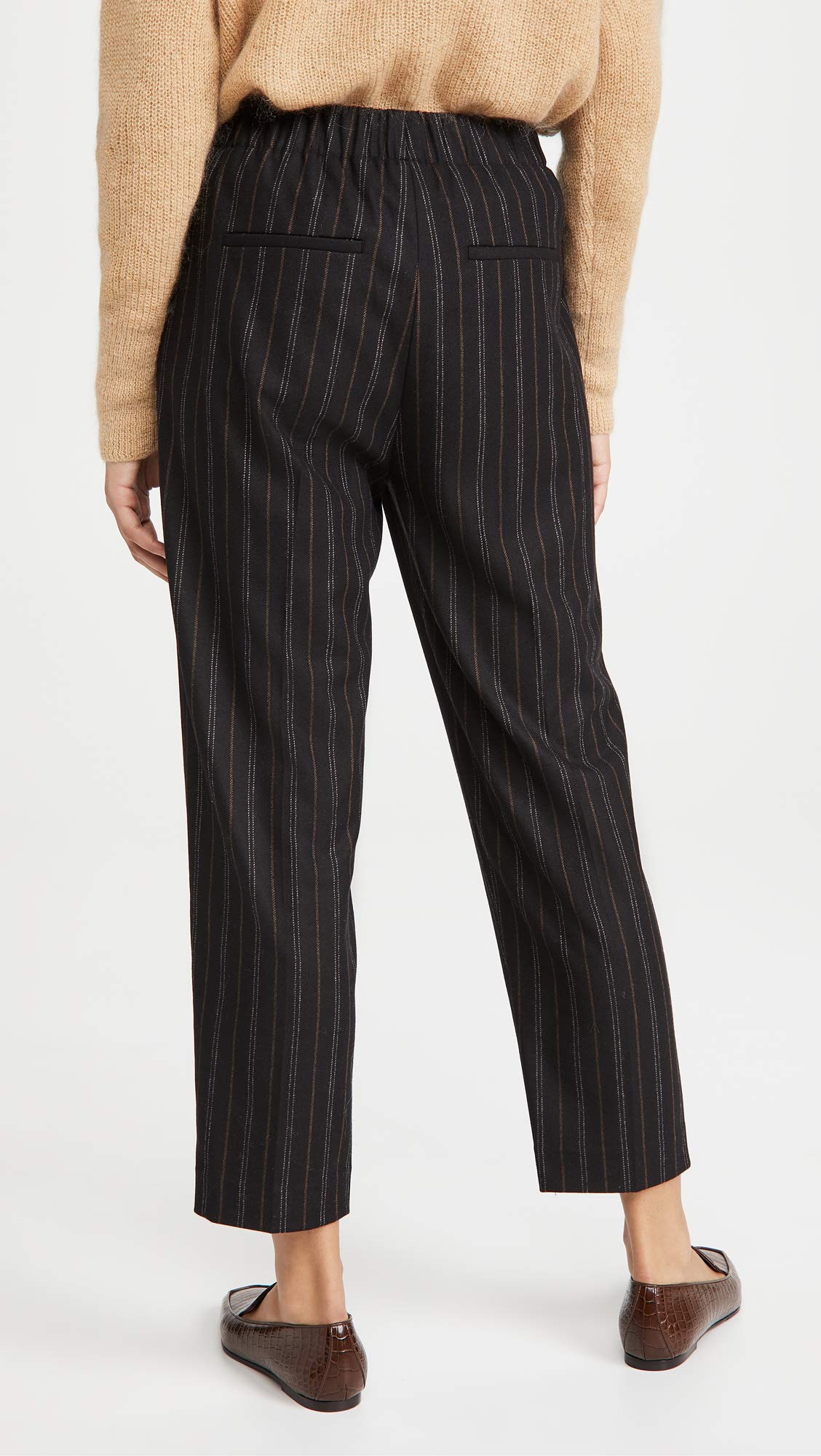 Vince Women's Flannel Stripe Pull On Pants - Soft Stretch Lounge Pants for Women, Casual Elastic Waist Comfort Pajama Pants - Perfect for Home, Lounging, Yoga & Travel