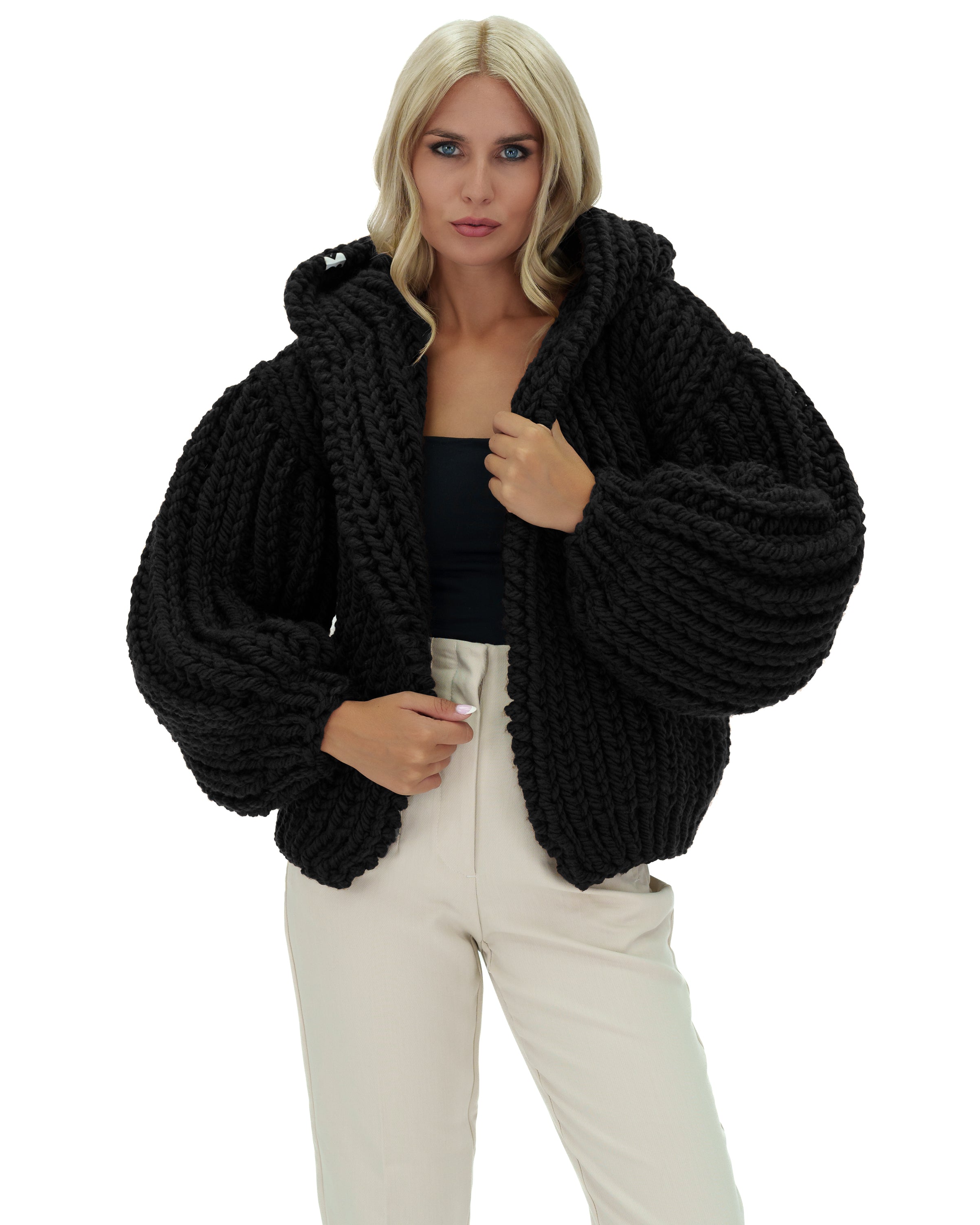 Stylish Hooded Chunky Cardigan for Women - Cozy Oversized Knit Sweater | Perfect for Fall, Winter & Casual Outfits