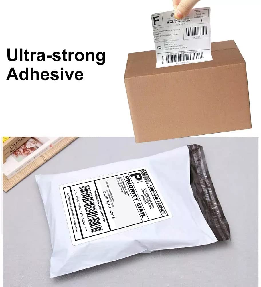 350 Pack 4x6 Inch Direct Thermal Shipping Labels Roll - Self-Adhesive Commercial Grade Printer Labels for USPS, UPS, FedEx - Perfect for E-commerce, Small Business & Home Shipping