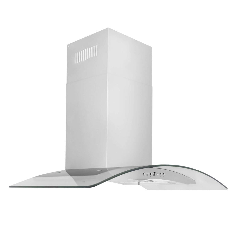 ZLINE KN4 Stainless Steel and Glass Convertible Wall Mount Range Hood - 36 Inch Kitchen Ventilation for Gas & Electric Stoves - Perfect for Modern & Farmhouse Style Kitchens
