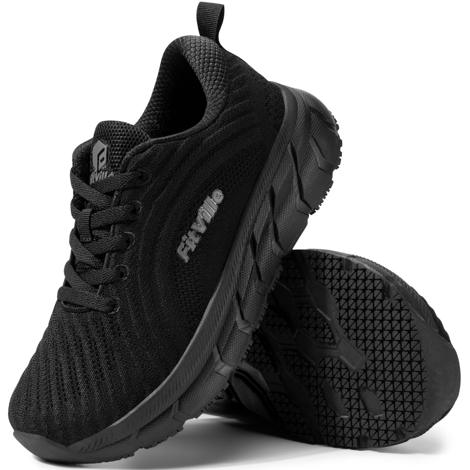 FitVille Wide Toe Box Running Shoes for Women - Non-Slip Comfortable Extra Wide Sneakers for Swollen Feet - Lightweight Walking & Jogging Shoes for Plantar Fasciitis & Bunions Relief