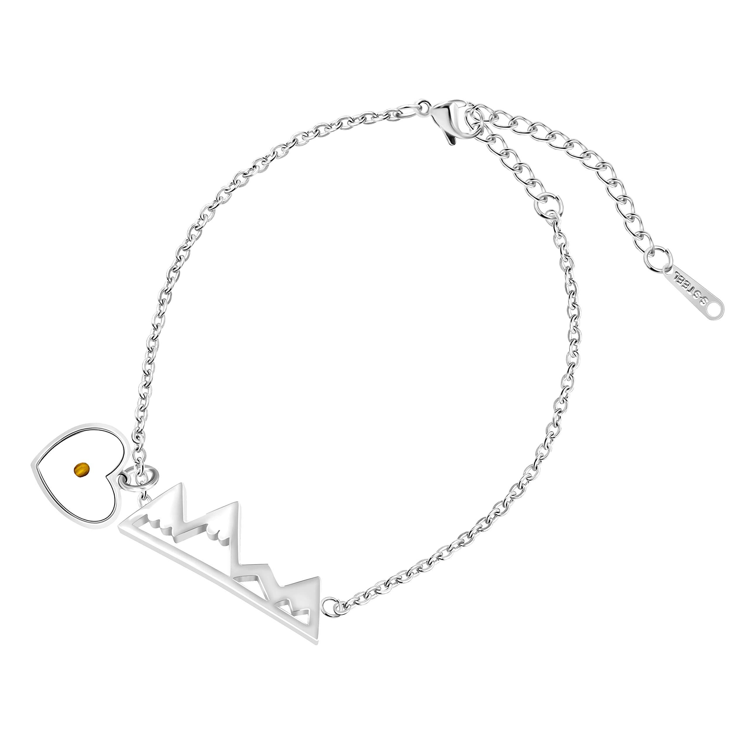 Uloveido Mustard Seed Pendant Necklace - Stainless Steel Mountain Range Jewelry for Women, Nature-Inspired Minimalist Necklace Y634 | Perfect for Hiking, Outdoor Adventures & Everyday Wear