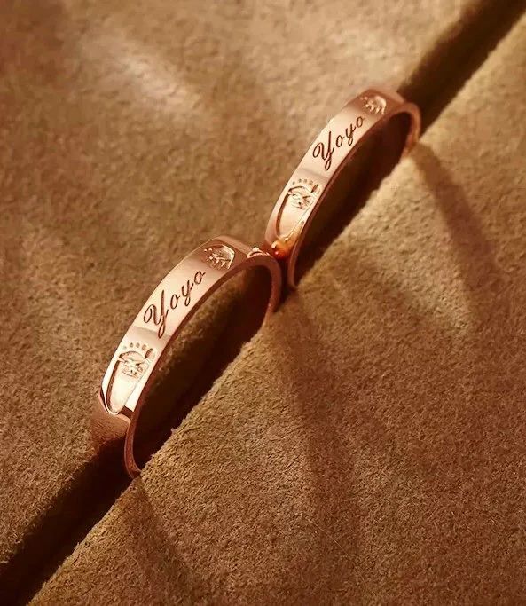 Tranquil Emotion Solid Gold Footprint Ring - Elegant Jewelry for Women, Perfect Gift for Moms, Brides & Newborn Keepsakes