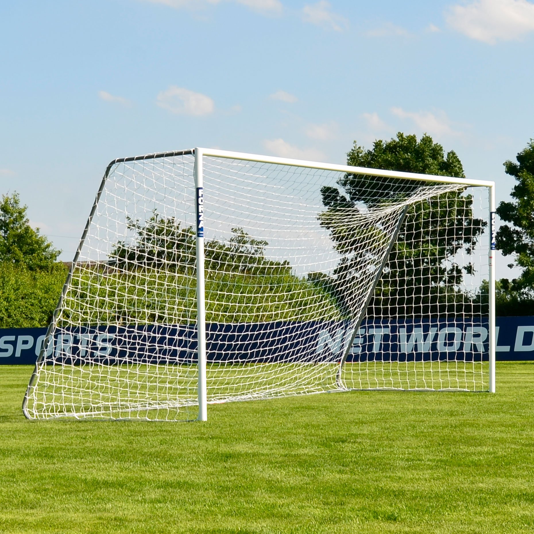 FORZA Alu60 Soccer Goal - 16ft x 7ft Aluminum Soccer Net for Training & Games | Single or Pair Options | Includes Optional Target Sheet | Durable Mini Soccer Goals for Backyard, School & Club Practice | Perfect for Youth & Adult Players [Net World Sports]
