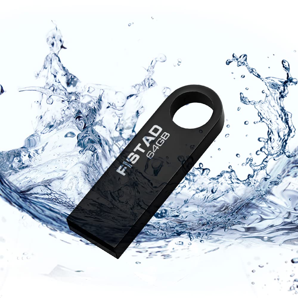 64GB Metal USB Flash Drive - Waterproof Pen Drive for PC & Laptop Data Storage