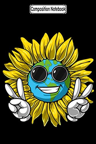 **Hippie Sunflower Composition Notebook - 6x9 Lined Journal with 100 Pages, Earth Tapestry Design - Perfect for School, Note-Taking, and Boho Decor**
