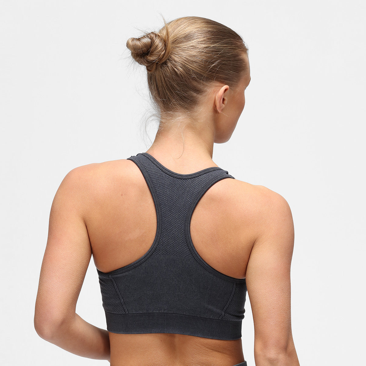Black Denim Seamless Bra for Women - Comfortable Wireless Bralette for Everyday Wear, Yoga & Lounge