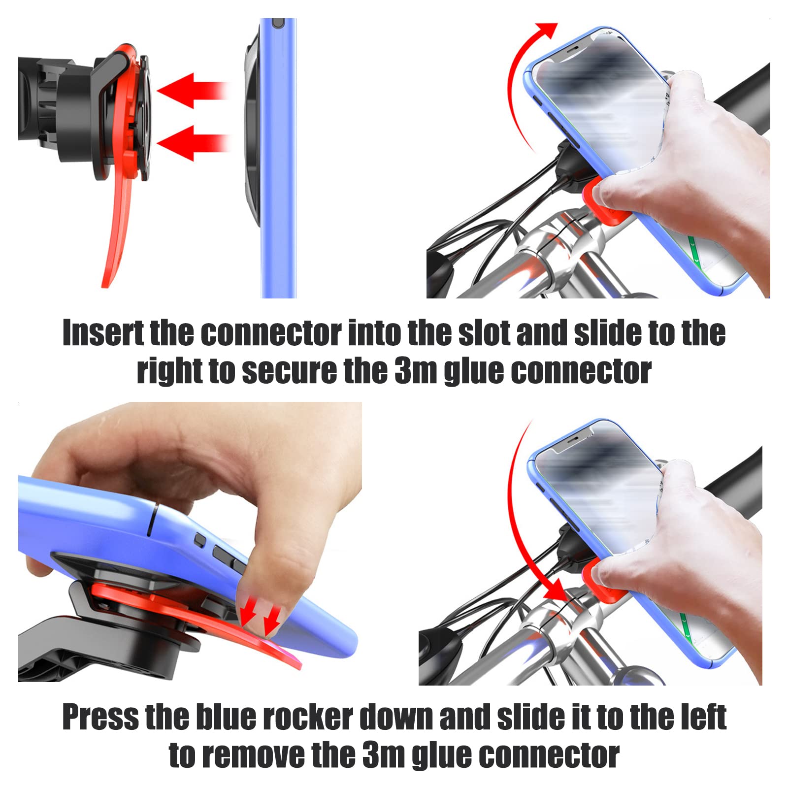 MUSEDAY Universal Bike Phone Mount - Adjustable Motorcycle & Mountain Bike Handlebar Phone Holder - Secure & Durable for iPhone, Samsung, Smartphones - Perfect for Cycling, Commuting, Outdoor Adventures