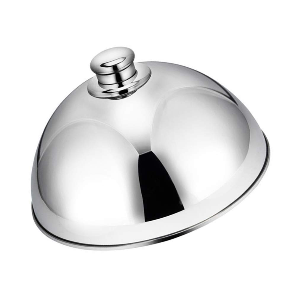 Stainless Steel Food Cover Dome - 12.5 Inch Silver Bead Steaming Lid for Serving Dishes, Griddle Accessories | Perfect for Buffets, BBQs, and Keeping Food Warm at Parties