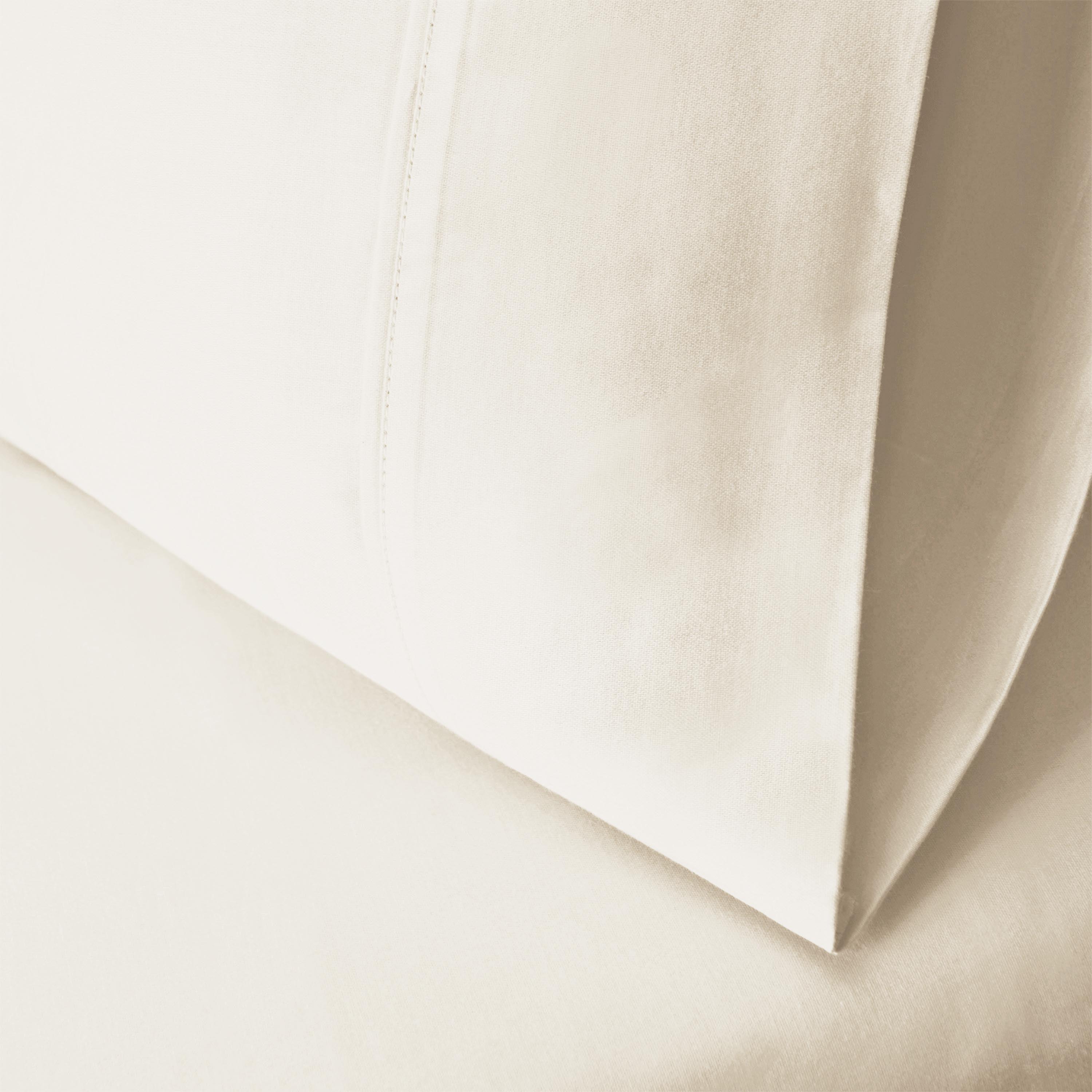 Premium 600 Thread Count Cotton Blend Pillowcase Set - Soft & Breathable for Ultimate Comfort - Perfect for Bedroom, Hotel, and Home Decor