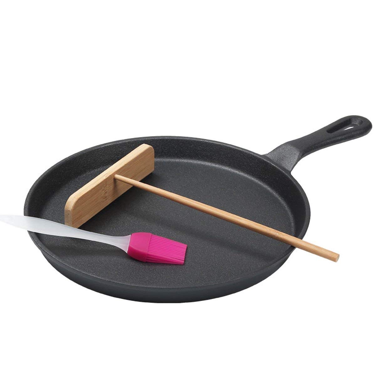 GDSKL 12-Inch Cast Iron Skillet - Heavy Duty Pre-Seasoned Nonstick Frying Pan for Stovetop, Oven & Grill - Perfect for Pancakes, Steak, Eggs & More - 30cm Household Cooking Pot