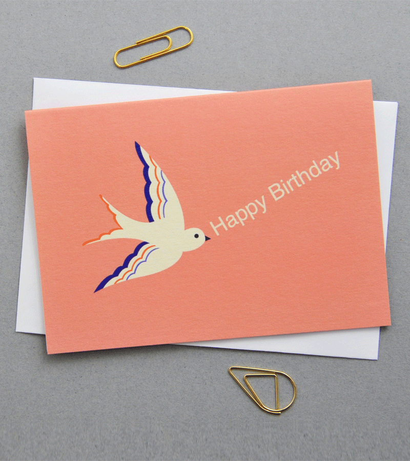 Happy Birthday Bird Notecard Set by Elvira van Vredenburgh - Handmade Greeting Cards for Birthdays, Thank You Notes & Special Occasions - Perfect for Party Invitations, Gift Cards & Personal Messages