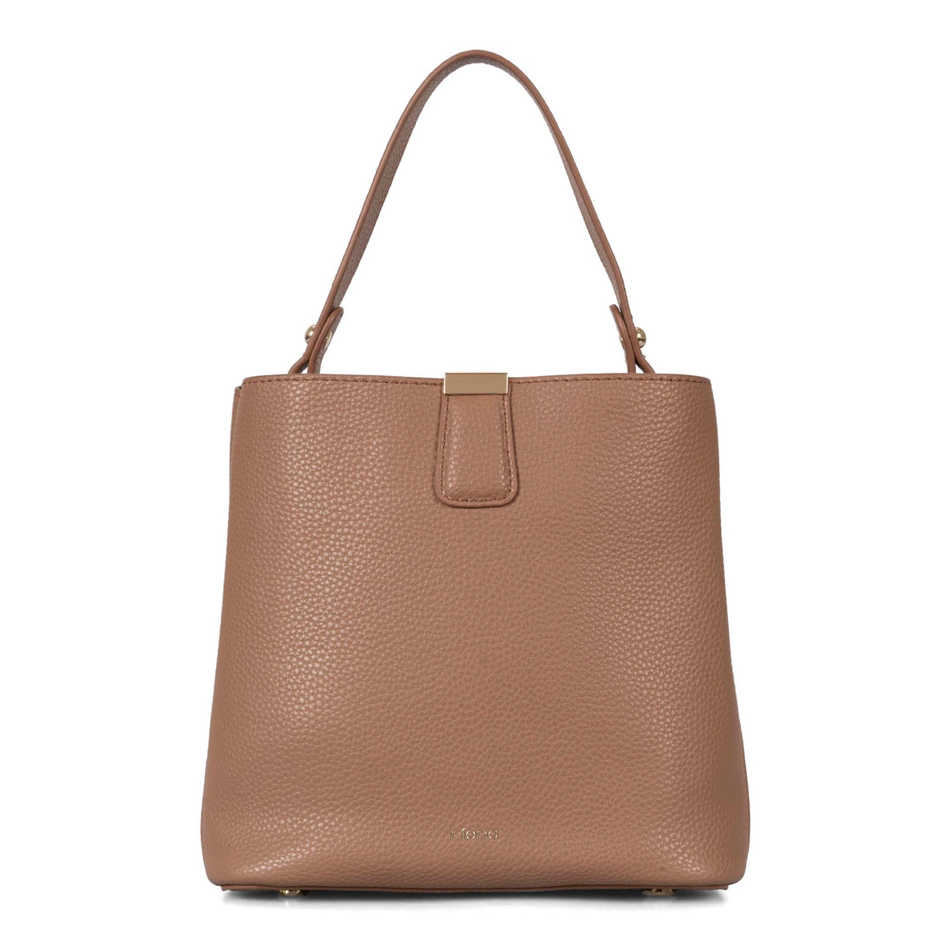 Riona Janis RFID Blocking Pebbled Leather Bucket Bag for Women - Stylish Crossbody Purse for Travel, Shopping & Everyday Use