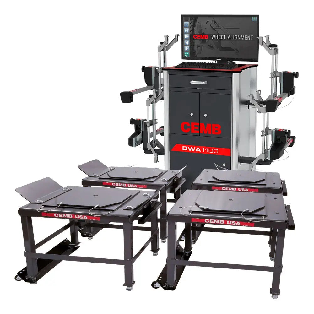 Cemb DWA1100CWAS Complete Wheel Alignment System - Professional Automotive Wheel Alignment Kit for Trucks & Cars - Perfect for Auto Repair Shops & DIY Garage Use