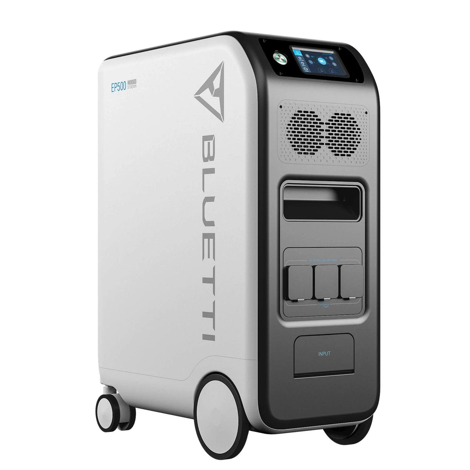 Bluetti EP500 Portable Solar Power Station - 5100Wh LiFePO4 Battery, 2000W Pure Sine Wave Inverter for Home Backup, Camping & Outdoor Adventures