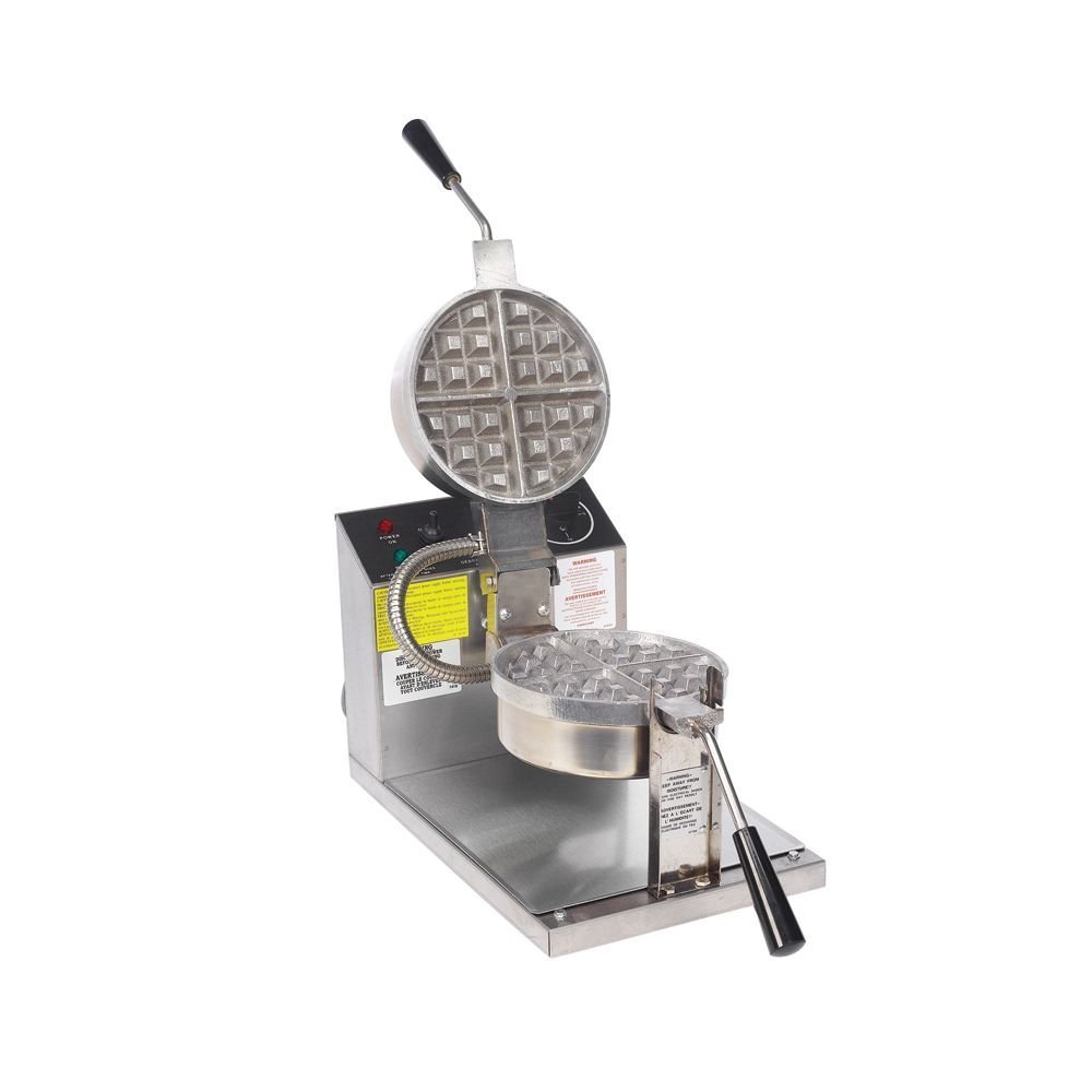 Gold Medal 5021 Professional Belgian Waffle Maker - Round Non-Stick Waffle Iron for Perfect Homemade Breakfast & Brunch - Ideal for Family Gatherings, Sunday Brunches and Holiday Breakfasts