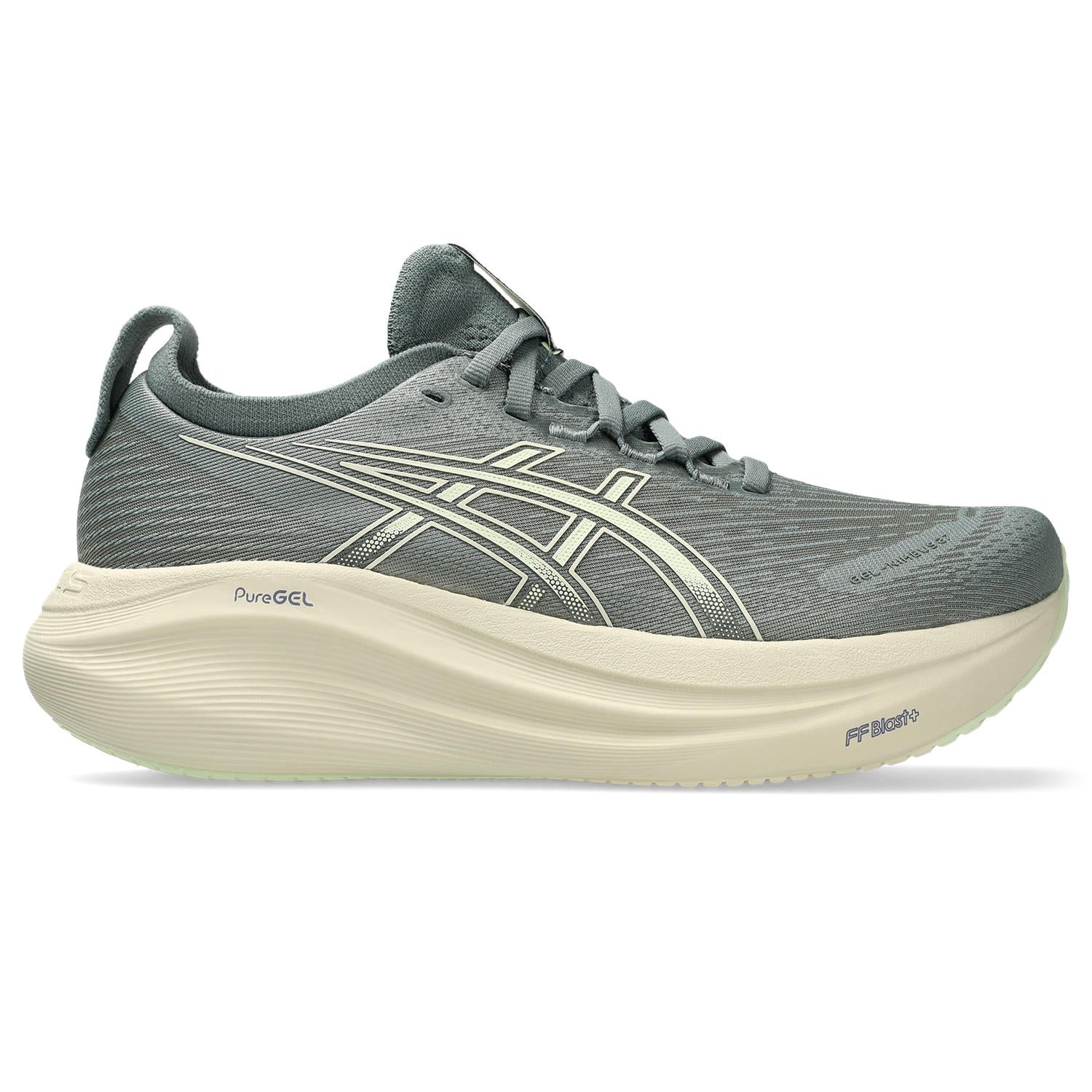 ASICS Women's Gel-Nimbus 27 Running Shoes - Monument Blue/Whisper Green - Cushioned Comfort for Long-Distance Running & Gym Workouts