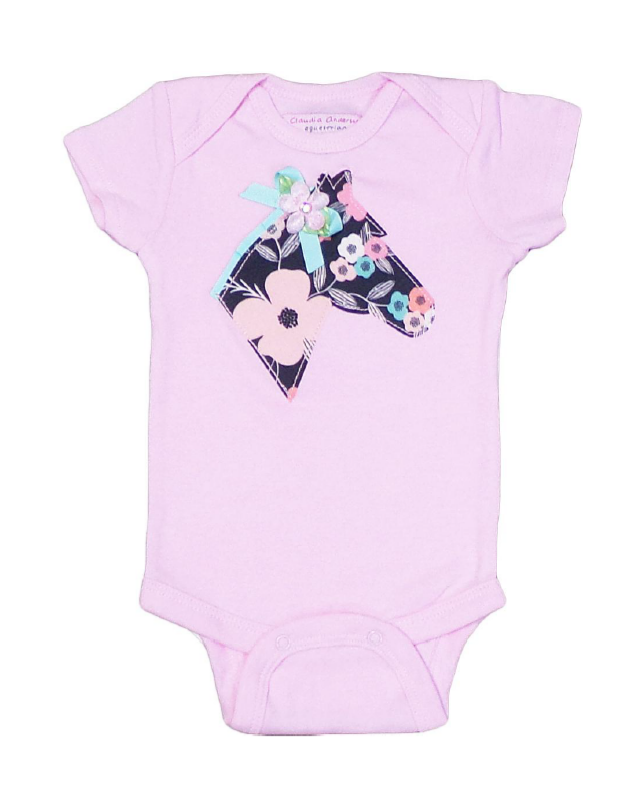 Baby Equestrian Onesie - Soft Cotton Short Sleeve Bodysuit for Infants | Perfect for Horseback Riding Lessons & Farm Visits