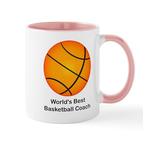 White/Pink Inside - World's Best Basketball Coach Mug