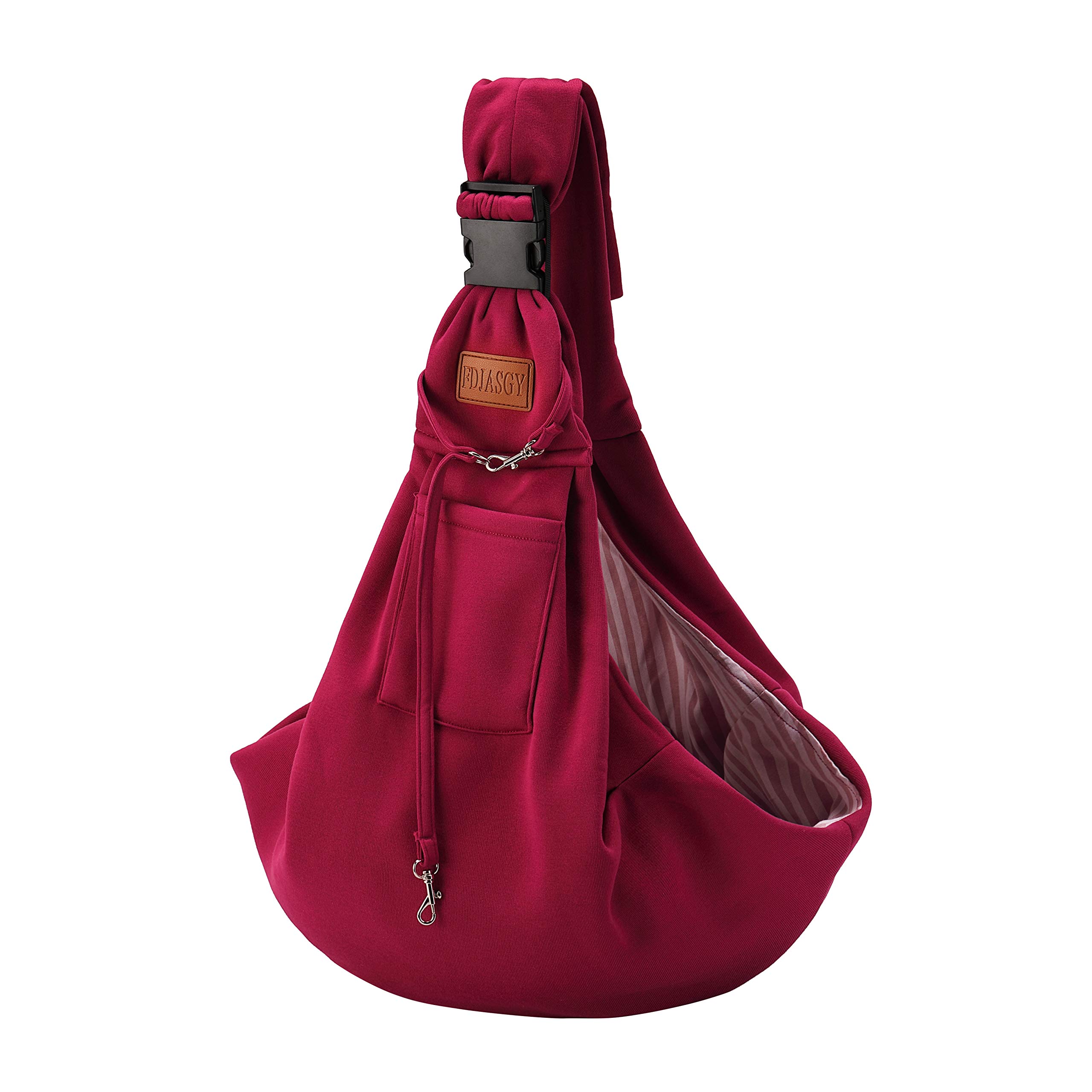 Adjustable Hands-Free Small Dog & Cat Carrier Sling - Reversible Pet Travel Backpack for Outdoor Adventures, Hiking, and Daily Errands