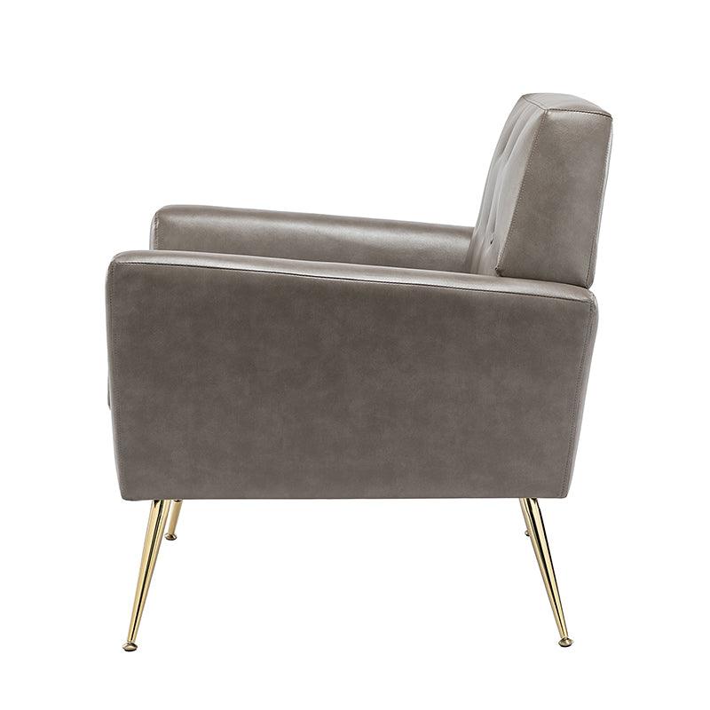 Raelynn Vegan Leather Armchair - Modern PU Leather Lounge Chair for Living Room, Office & Bedroom - Eco-Friendly Faux Leather Accent Chair for Home Decor