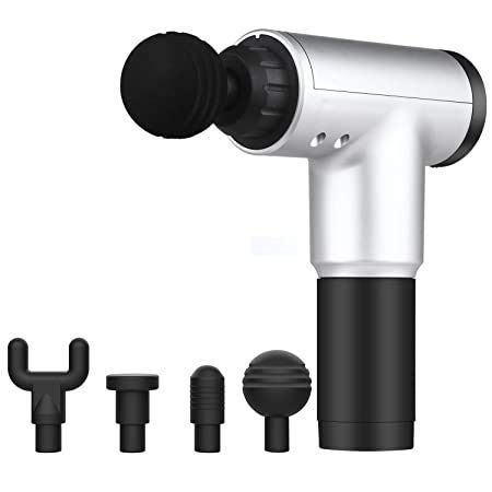 Pro Massage Gun Deep Tissue - Handheld Percussion Muscle Massager with 6 Speeds & 4 Attachments, Ultra-Quiet Brushless Motor for Athletes - Pain Relief & Muscle Recovery - Perfect for Post-Workout, Physical Therapy & Home Use (Black)