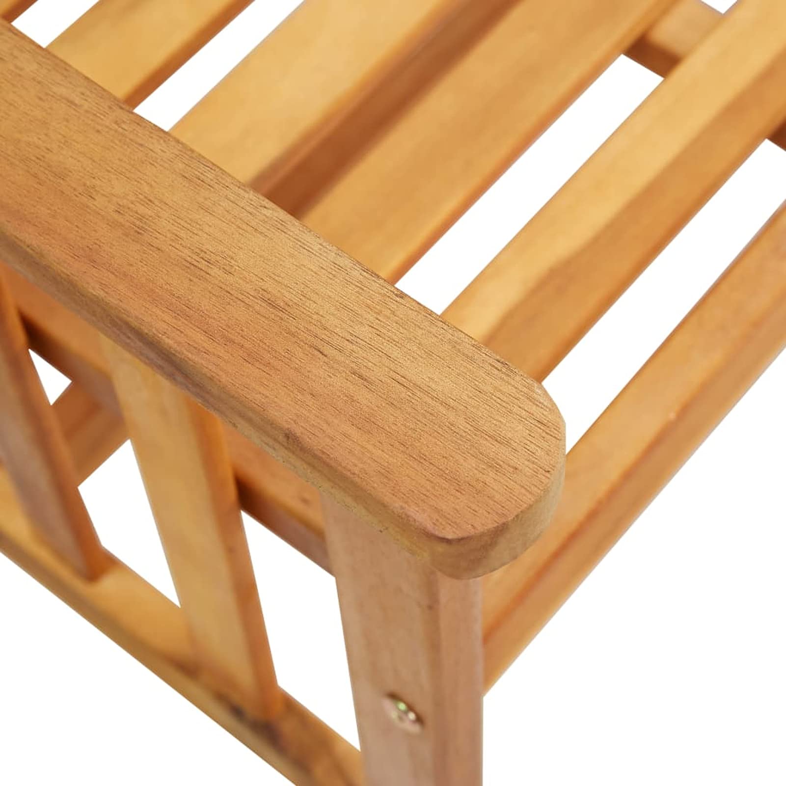 Stackable Folding Patio Chairs Set with Tea Table and Cushions - Solid Acacia Wood Outdoor Furniture for Garden, Poolside, and Backyard Relaxation