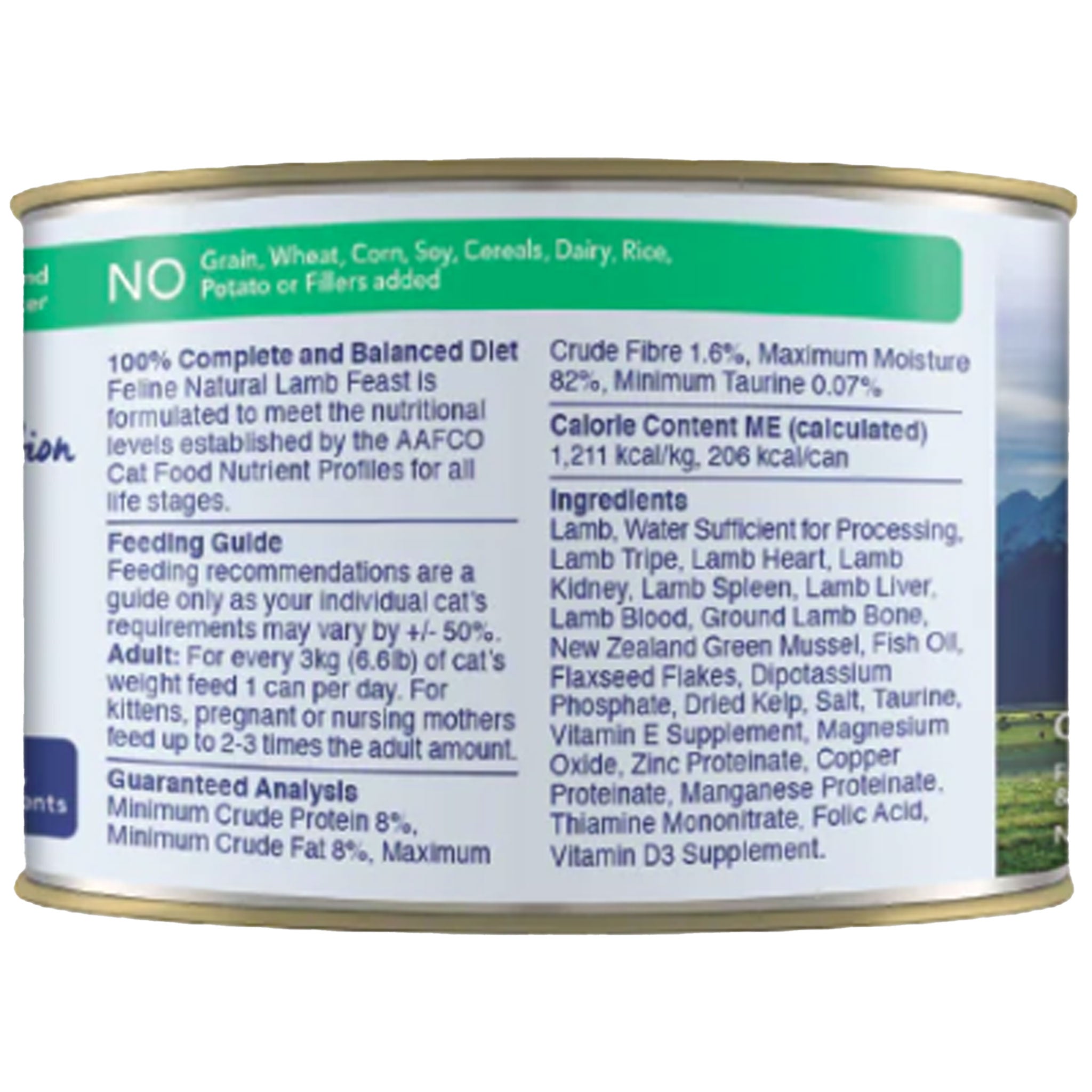 Feline Natural Lamb Feast Canned Cat Food - Grain-Free, High-Protein Wet Food for Cats - Perfect for Indoor & Outdoor Cats, Kittens & Adult Felines