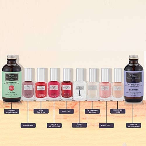 Organic Nail Polish Set - Karma Lady Desire Vegan & Cruelty-Free Base Coat & Non-Toxic Nail Polish Remover - 10 Pack for Natural Nail Care & Safe Nail Art - Perfect for Home Manicures & Salon Use