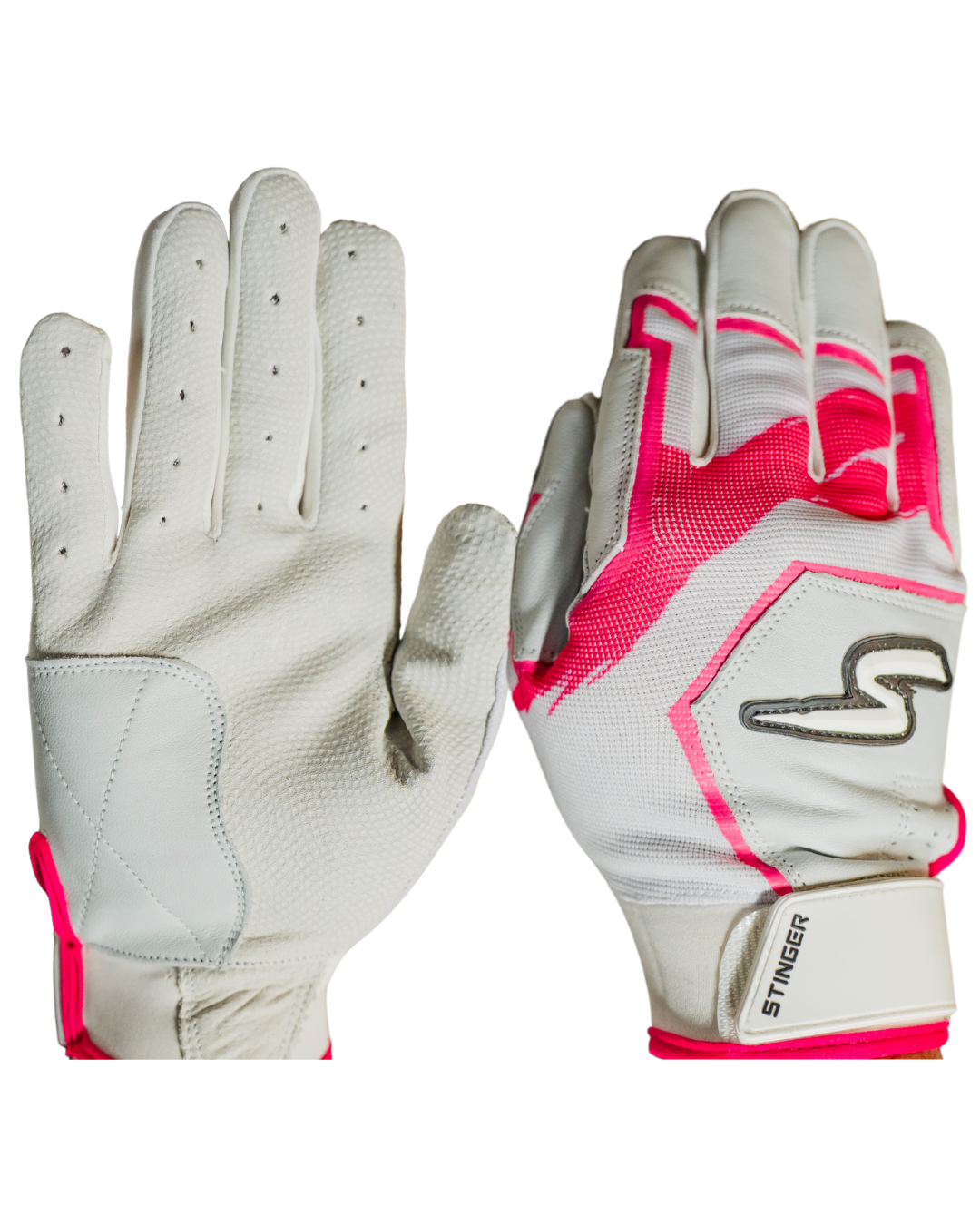 Sting Squad Pink Breast Cancer Awareness Batting Gloves - Baseball & Softball Training Gloves for Women & Girls - Perfect for Practice, Games & Fundraising Events