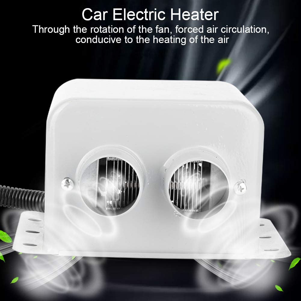Yosoo 800W 12V Car Electric Heater - Dual Outlet Winter Car Warmer with Windshield Defroster & Defogger for Fast Heating and Demisting | Perfect for Cold Weather Commuting, Road Trips, and Winter Driving Safety