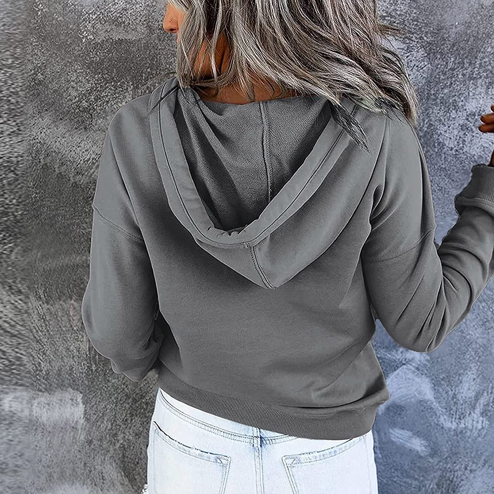Women's Casual Hoodie - Fall Fashion Pullover Tops with Drawstring & Pocket | Cozy Loose Fit Hooded Sweatshirt for Everyday Wear, Lounge & Outdoor Activities