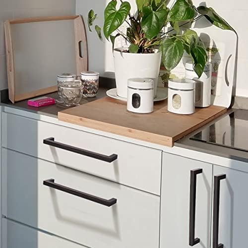 GOBEKOR 25 Pack Oil Rubbed Bronze Square Cabinet Pulls - 6-1/4 Inch Hole Centers, Modern Solid Drawer Handles for Kitchen Cabinets, Dressers & Bathroom Vanities - Durable Hardware for Home Renovation & Furniture Upgrade
