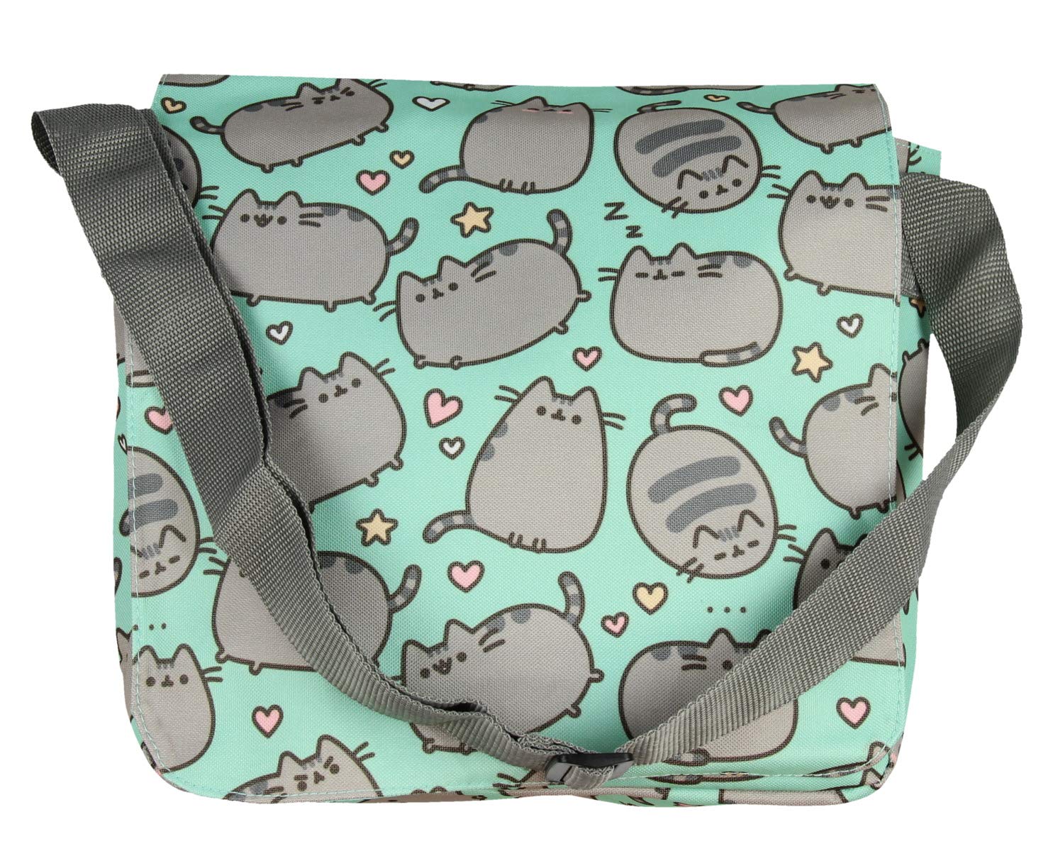 Pusheen The Cat Messenger Crossbody Shoulder Bag - Cute Cartoon Cat Purse for Women & Girls - Perfect for School, Travel, Shopping & Everyday Use