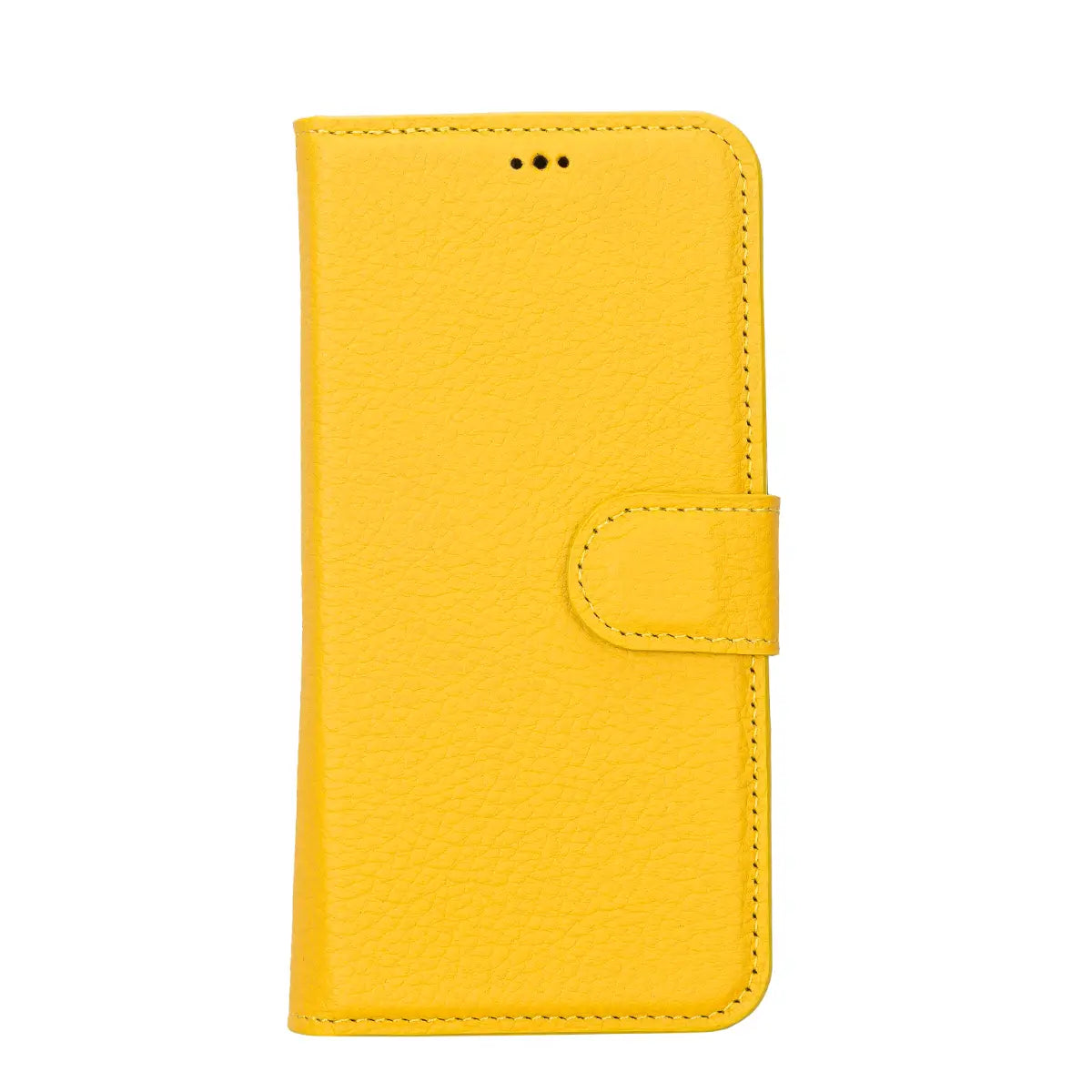 Premium Yellow Leather Wallet Case for iPhone 14 Pro - Slim Protective Cover with Card Slots | Perfect for Everyday Use, Travel & Business Meetings