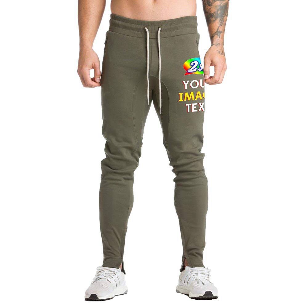Custom Personalized Men's Jogger Gym Workout Pants - Breathable Comfort for Running, Training & Lounge Wear