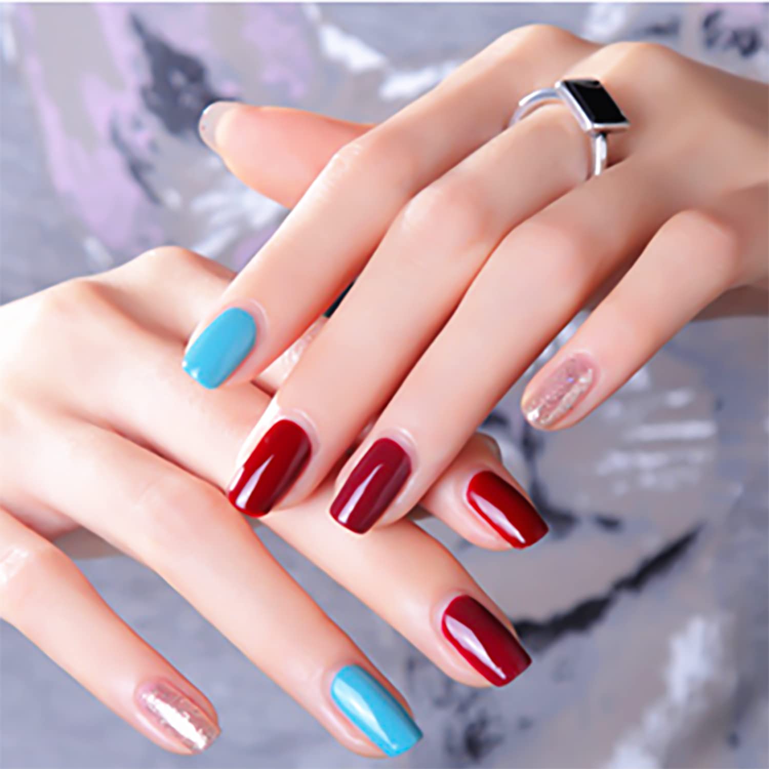 SILPECWEE 20 Sheets Solid Color Nail Polish Strips - Self-Adhesive Nail Wraps for Women, DIY Nail Art Stickers with Nail File - Perfect for Manicure, Home Salon & Party Nail Designs