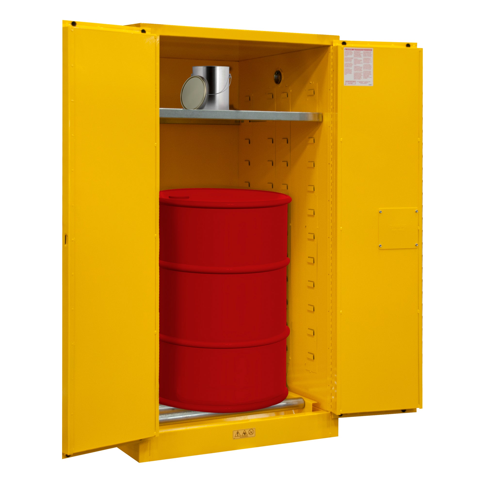 55 Gallon Flammable Storage Drum - OSHA Compliant Safety Cabinet for Hazardous Chemicals - Perfect for Industrial, Warehouse & Garage Use